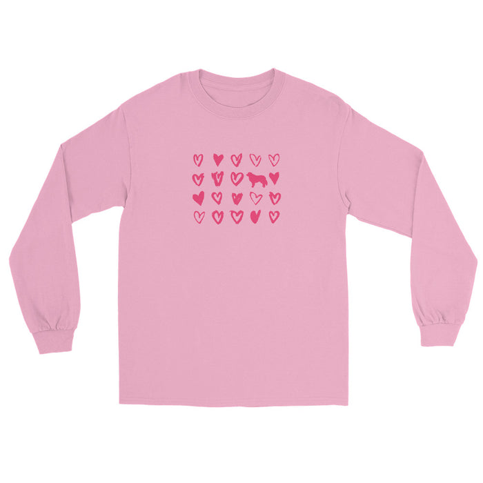 Pink Hearts Long Sleeve Shirt